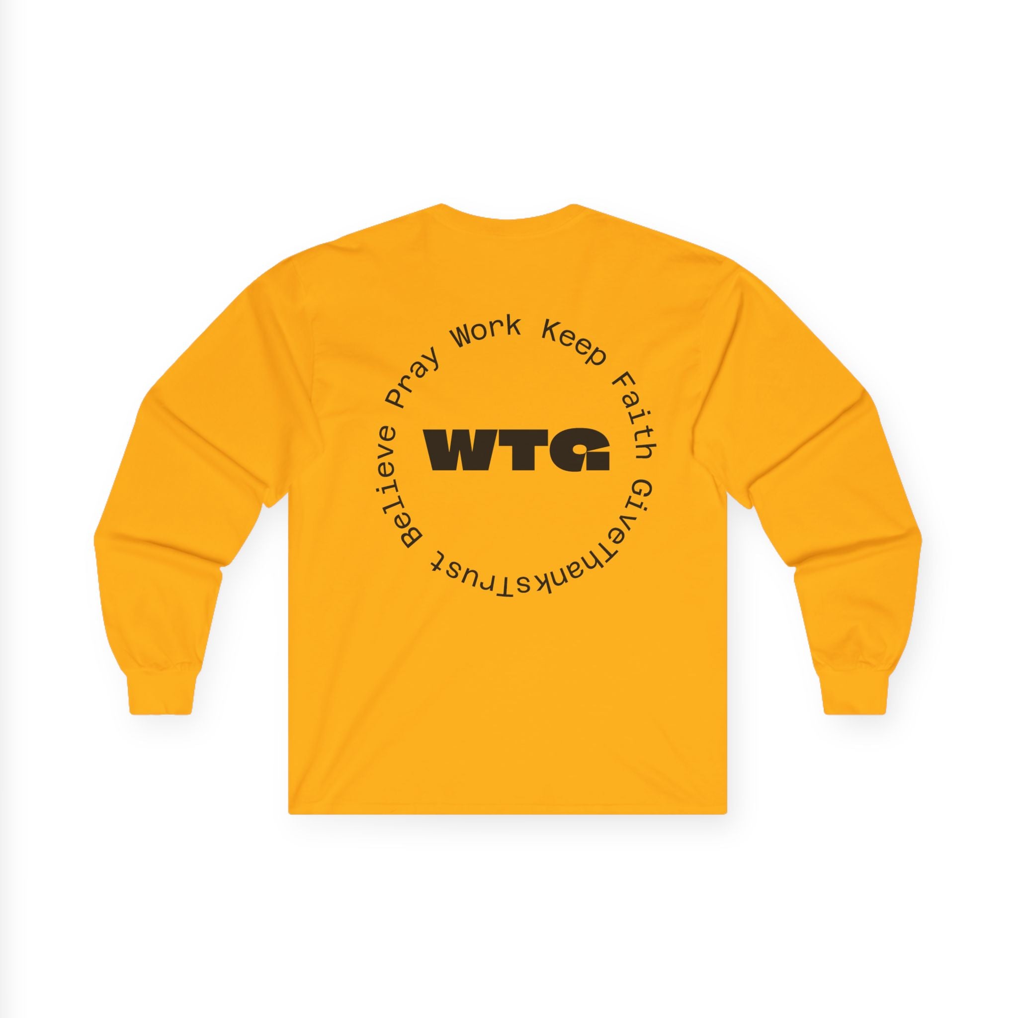 Faith Long Sleeve Tee — “We Trust & Believe in God” Religious Shirt