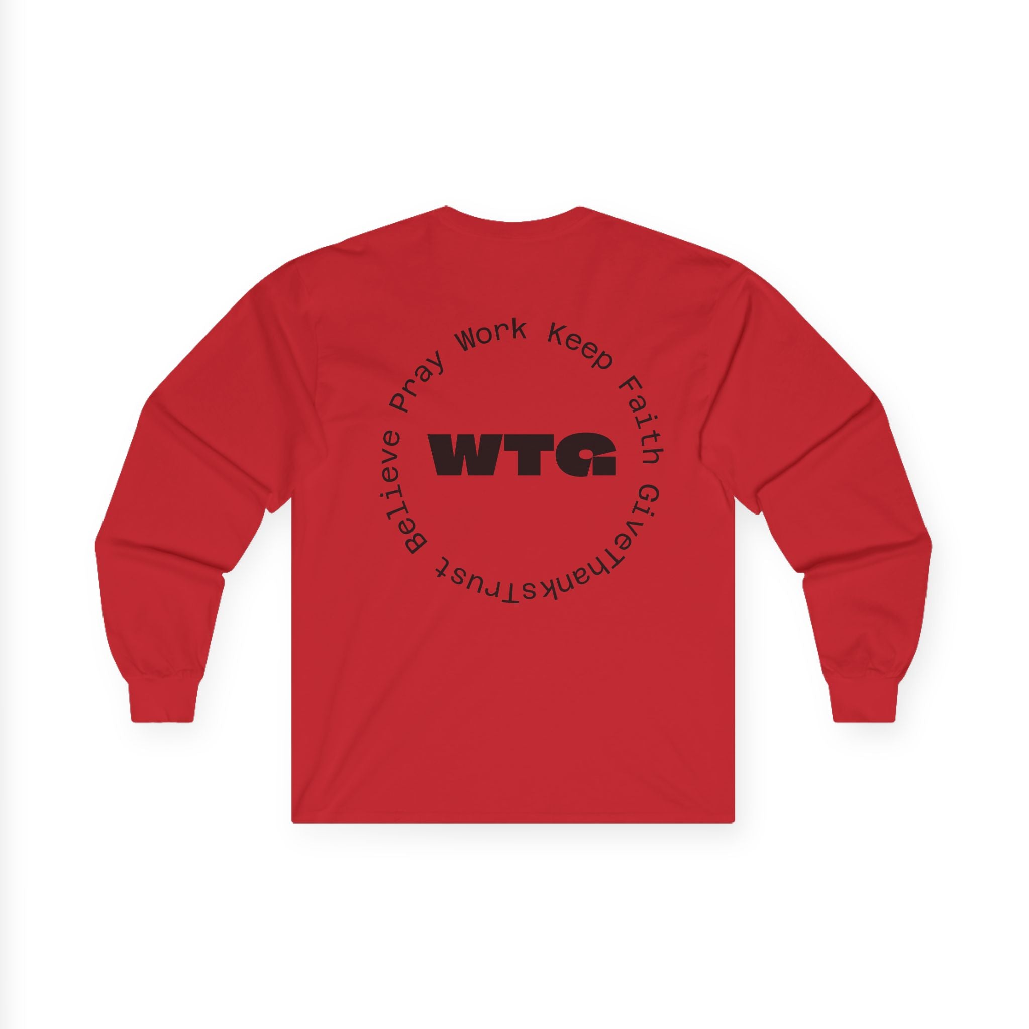 Faith Long Sleeve Tee — “We Trust & Believe in God” Religious Shirt
