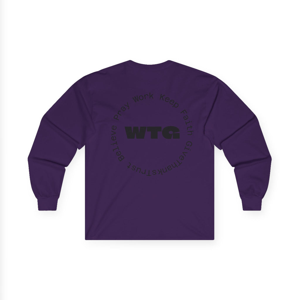 Faith Long Sleeve Tee — “We Trust & Believe in God” Religious Shirt