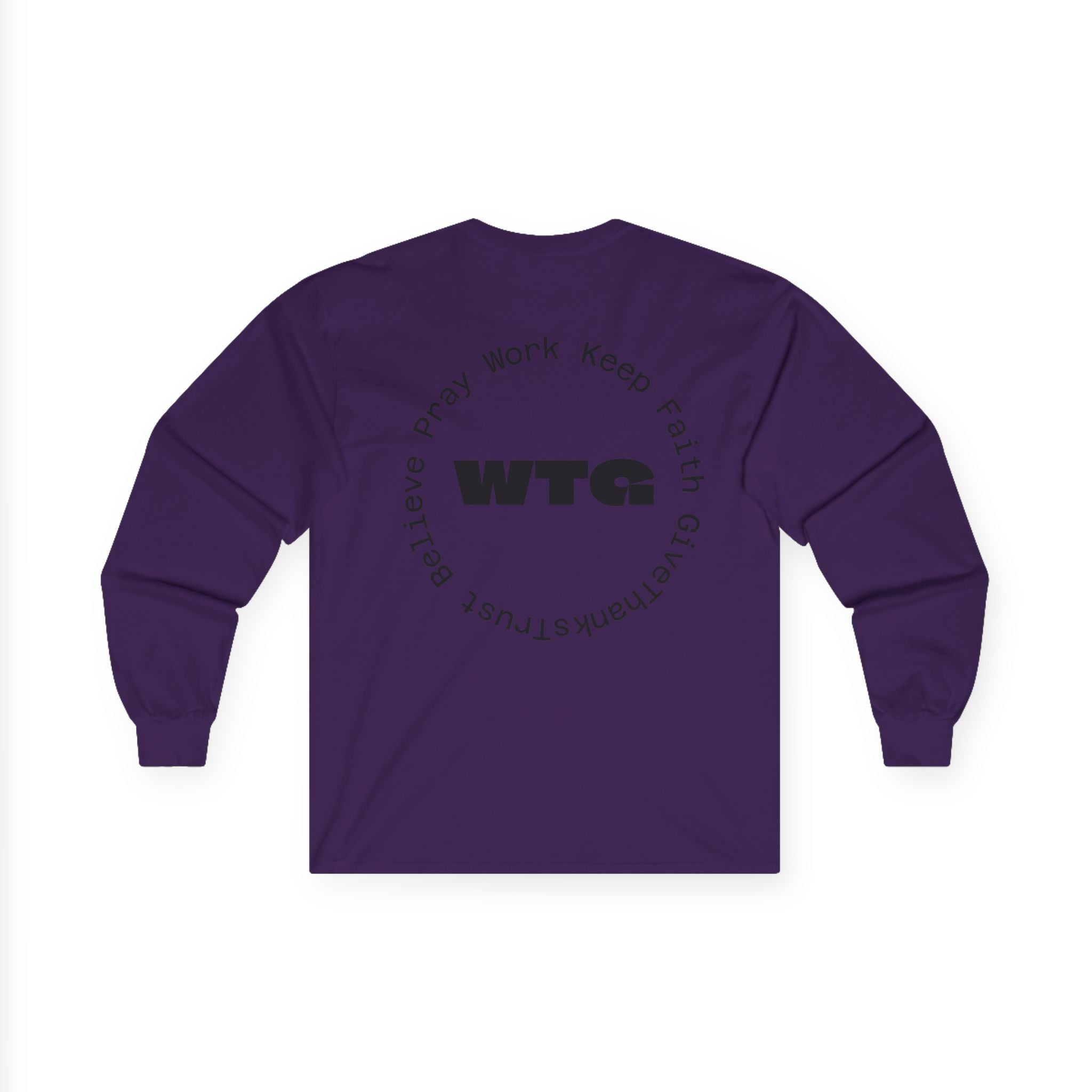 Faith Long Sleeve Tee — “We Trust & Believe in God” Religious Shirt